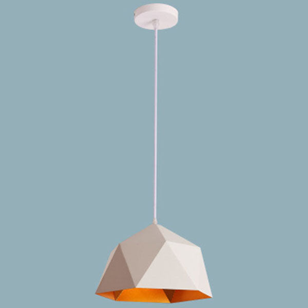 Modern Geometric Macaroon Iron Pendant Light 1-Light Lozenge Design