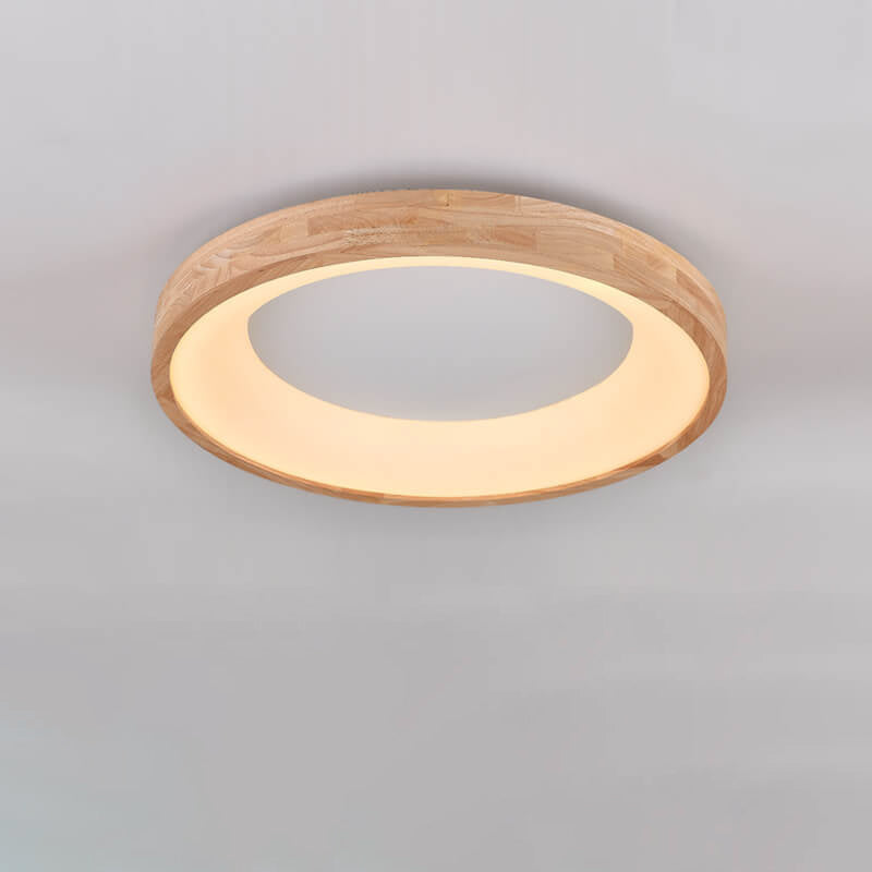 Nordic Minimalist Log Round LED Flush Mount Ceiling Light