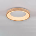 Nordic Minimalist Round LED Flush Mount Ceiling Light - Log Wood Design, Modern Illumination, Natural Aesthetic, Home Lighting Solution