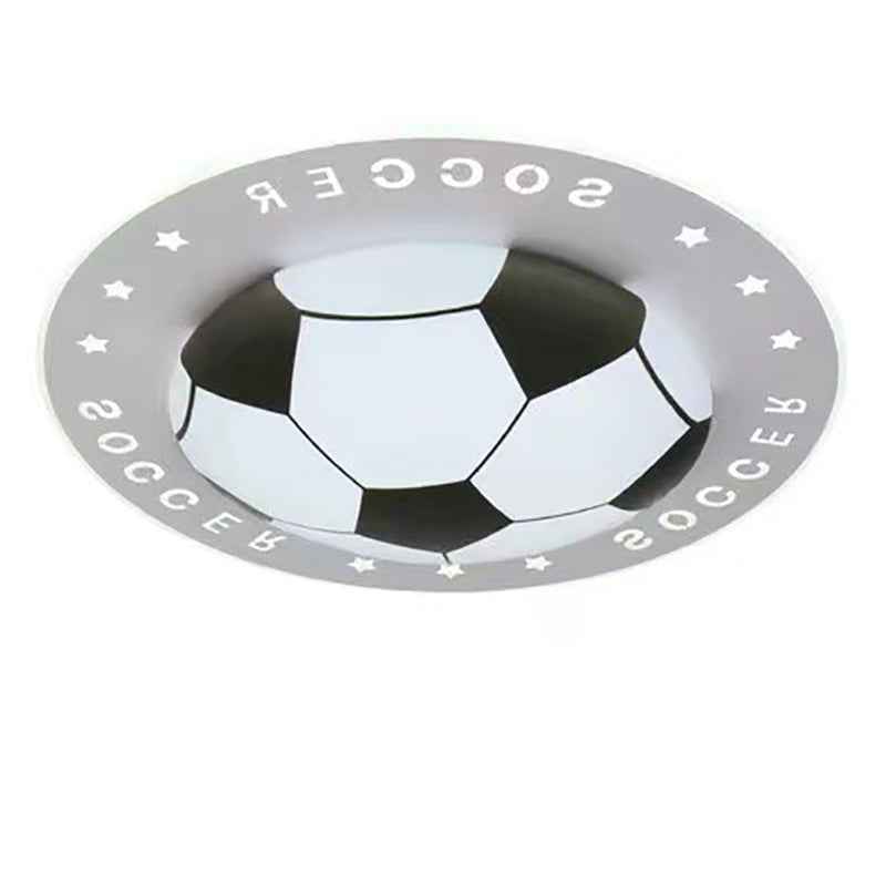 Modern Art Deco Soccer Ball LED Flush Mount Ceiling Light for Living Room