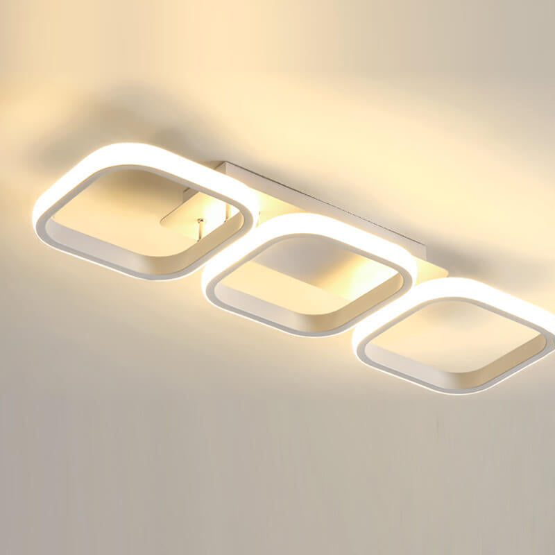 Nordic Simple LED Semi-Flush Mount Light - Modern Square Design