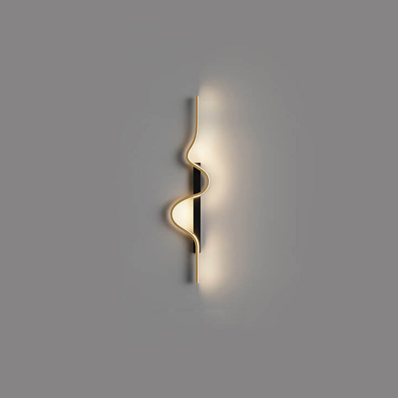 Modern Minimalist Aluminum Iron LED Wall Sconce for Living Room