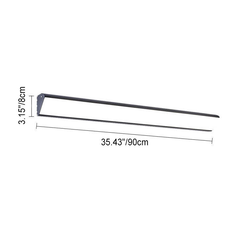 Modern Minimalist Waterproof LED Wall Sconce - Outdoor Aluminum Acrylic Long Bar Lamp