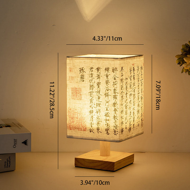 Contemporary USB LED Table Lamp - Stylish Bedroom Lighting Square Design