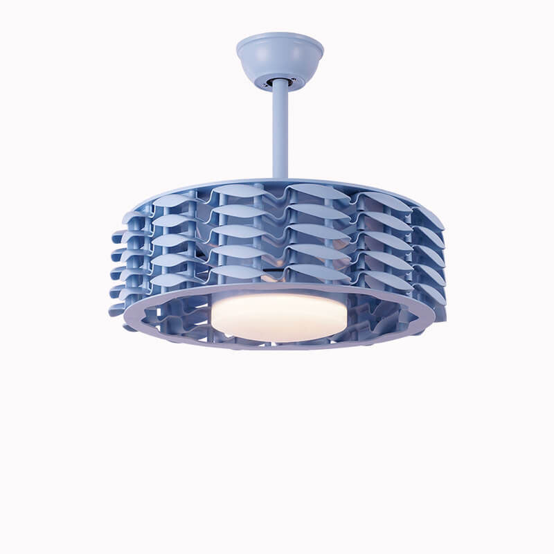 Modern Minimalist Cylinder LED Downrod Ceiling Fan Light