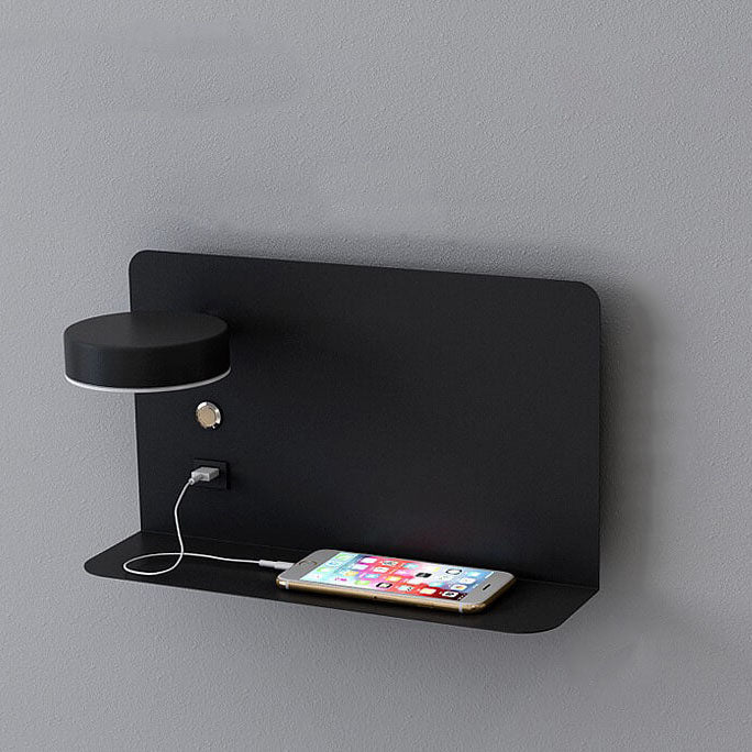 Modern Iron Square LED Wall Sconce - USB Rechargeable Lamp