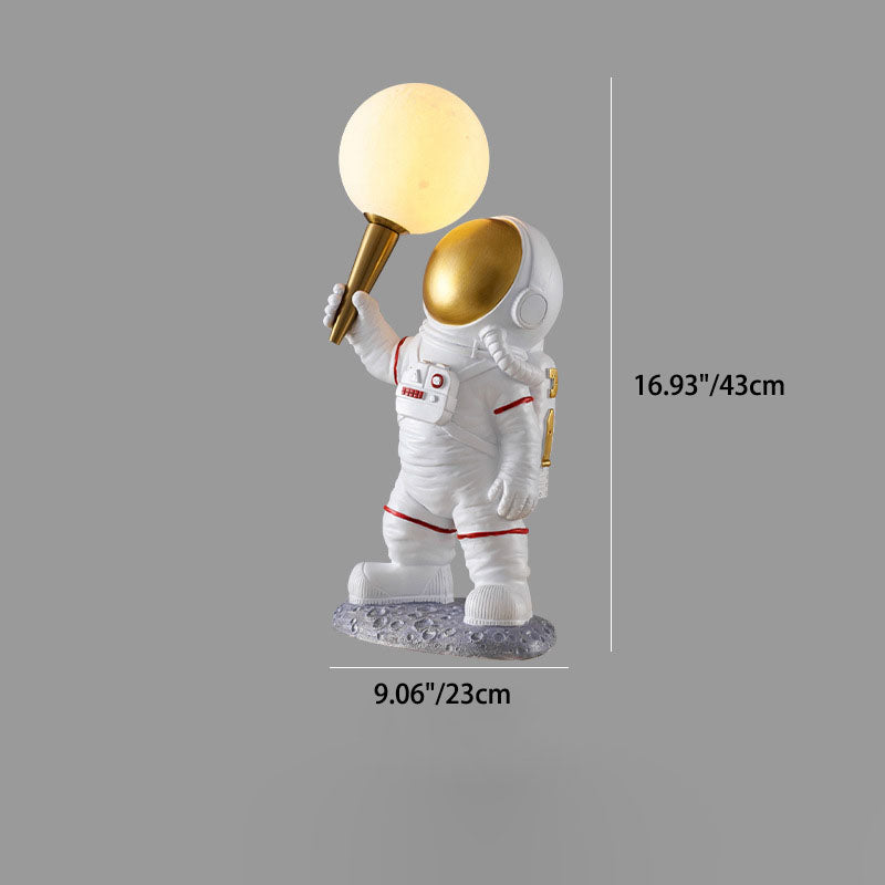 Contemporary Astronaut Wall Sconce - Resin ABS 1-Light Lamp for Bedroom