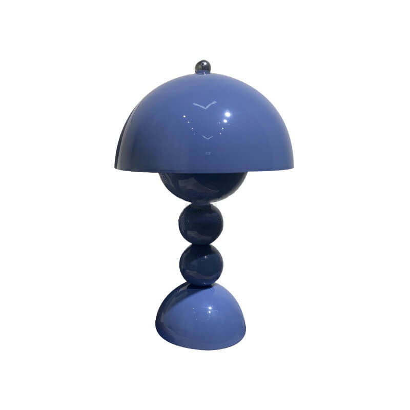 Contemporary Nordic Metal Mushroom Round Pod 1-Light Table Lamp for Bedroom Stylish Modern Lighting Fixture Nightstand Illuminated Decor Home Office Ambient Light Scandinavian Design Unique Table Lamp