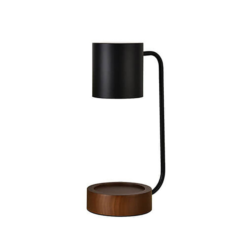 Japanese Minimalist Wood Table Lamp, Dimming Wax Lamp, Melting Candle Design, 1-Light Adjustable Brightness, Contemporary Home Decor, Unique Lighting for Bedroom and Living Room, Eco-Friendly LED Light, Stylish Interior Accent, Warm Ambiance Lighting