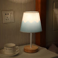 Contemporary Nordic Solid Wood Fabric Cone LED Table Lamp for Living Room Bedroom Modern Minimalist Nightstand Lighting Scandinavian Design Eco-Friendly Decor Stylish Illumination Home Lighting Solutions Plug-in Lamp Adjustable Brightness Trendy Accent La