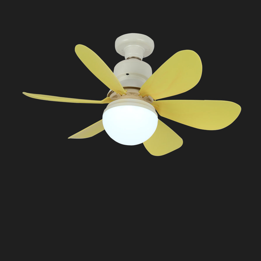 Contemporary Flower LED Ceiling Fan Light - PC ABS Nylon Acrylic for Living Room