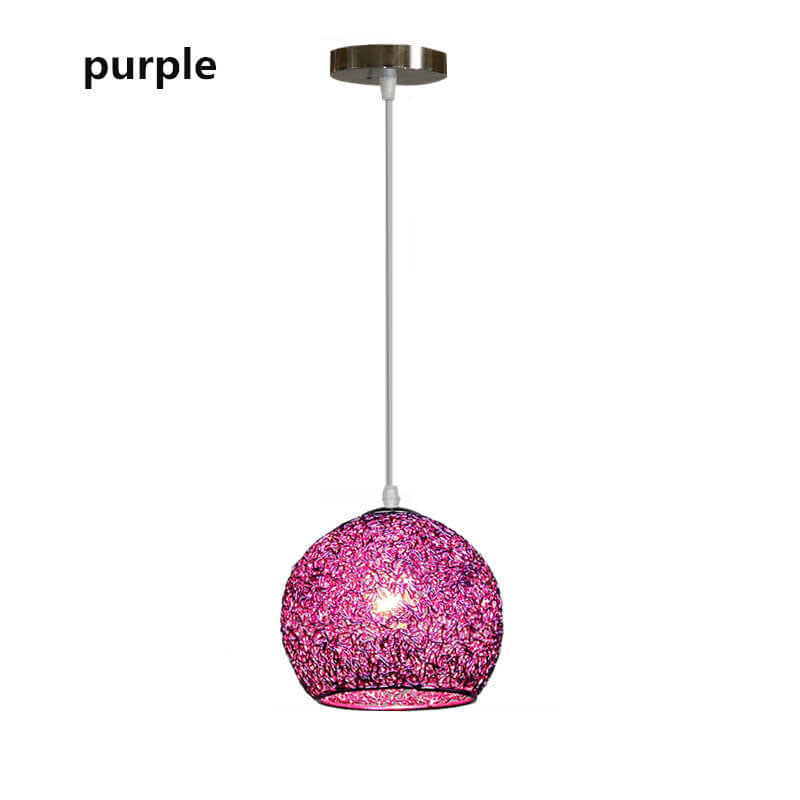 Contemporary Aluminum Macaron Round Pendant Light for Living Room