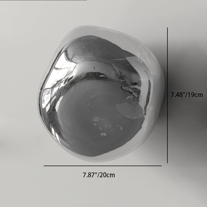 Modern Minimalist Irregular Spherical Electroplated Glass Wall Sconce Lamp for Living Room