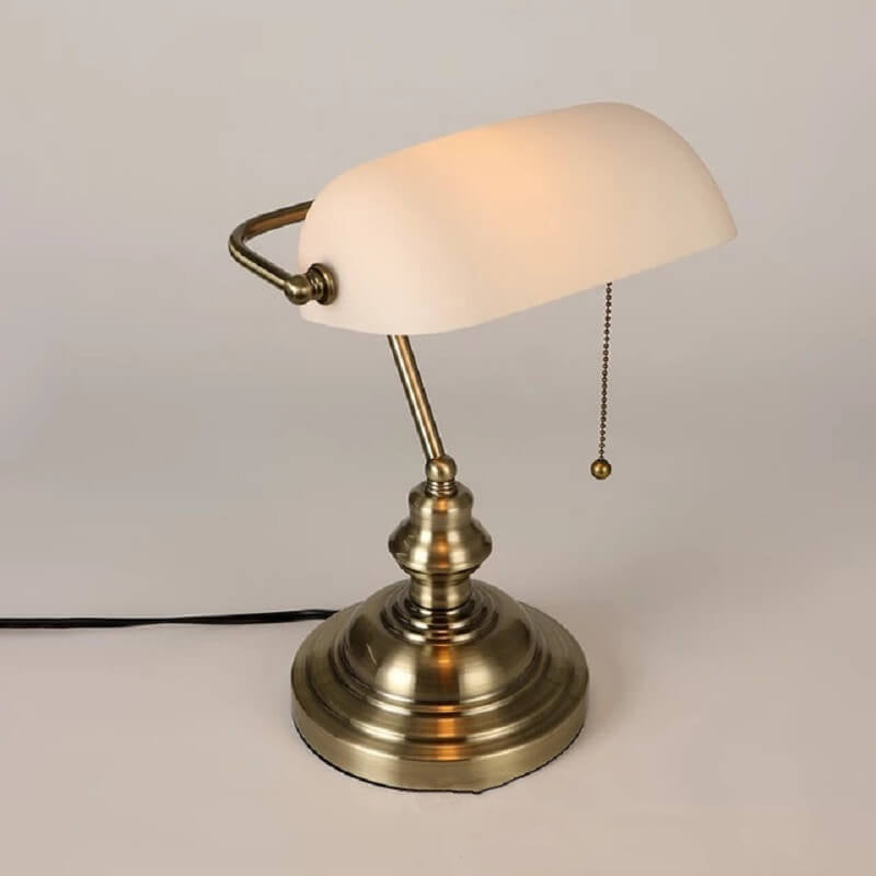 Retro Colored Glass Metal Base Table Lamp 1-Light Zipper Design Vintage Home Decor Bedroom Lighting Industrial Style Desk Lamp Unique Accent Light Stylish Lighting for Living Room Modern Table Lamp Classic Retro Aesthetic Decorative Lamp Designer Lighting