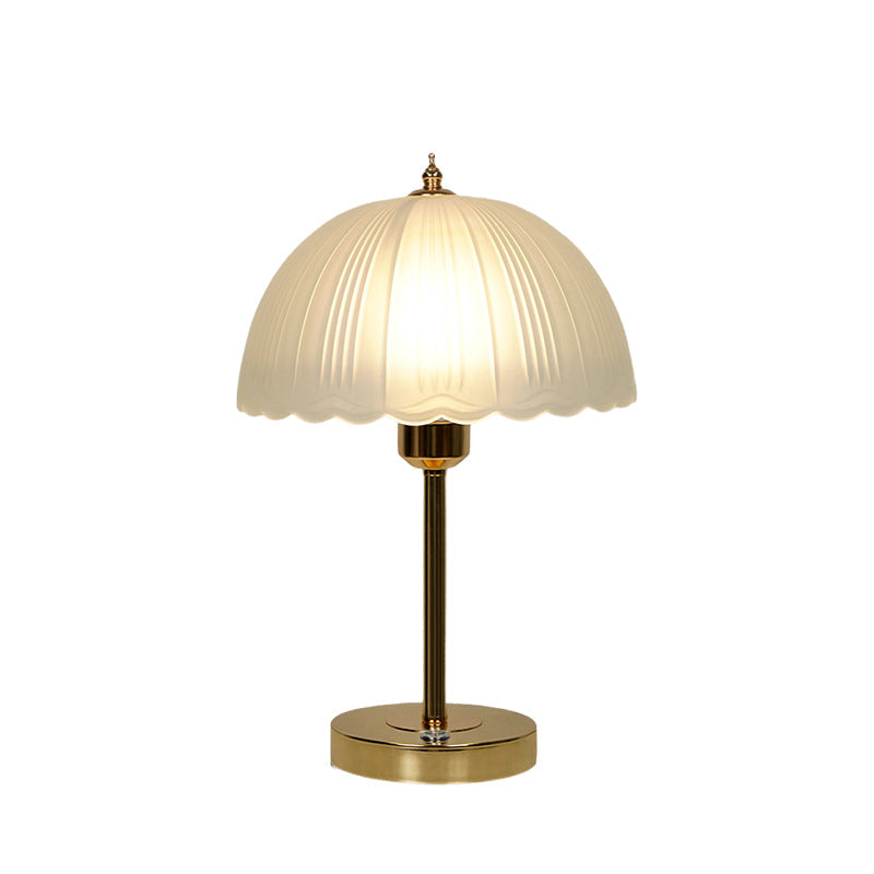Contemporary Nordic Iron Glass Dome Table Lamp - 1-Light Nightstand Lamp for Bedroom