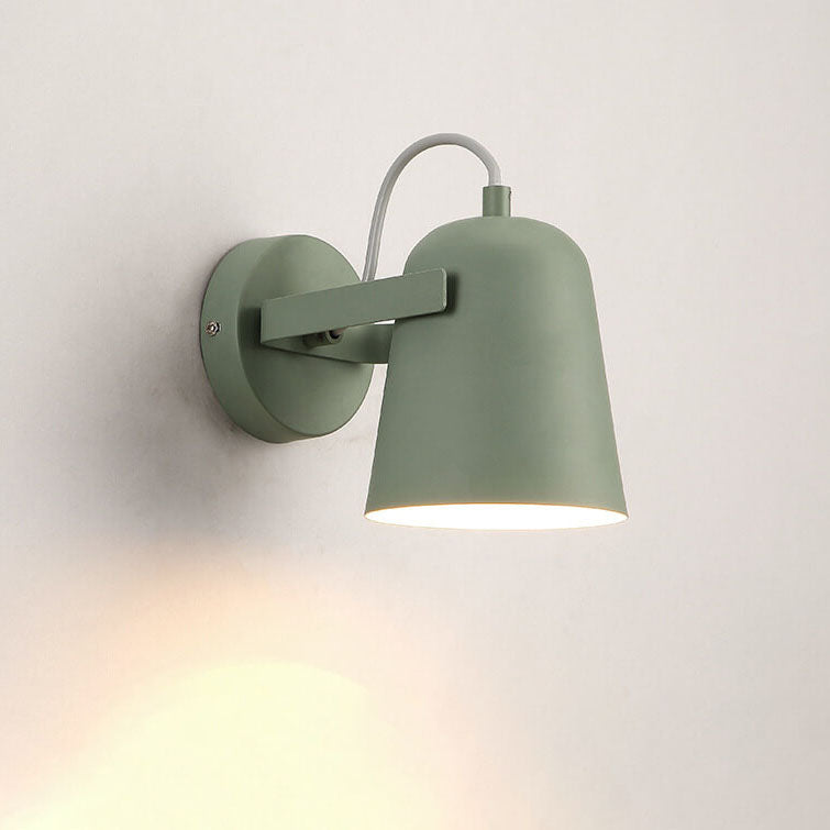 Nordic Macaron Iron Cylinder Dome Wall Sconce Lamp - 1-Light Modern Fixture for Home Decor, Stylish Lighting for Living Room, Bedroom, and Hallway
