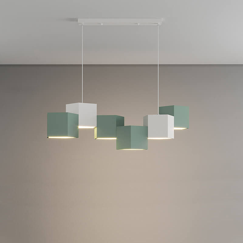 Modern Square Geometric Iron LED Macaron Chandelier  

Illuminate your space with this striking modern chandelier featuring a unique square geometric design. Crafted from durable iron with vibrant macaron-colored LED lights, it offers a perfect blend of f