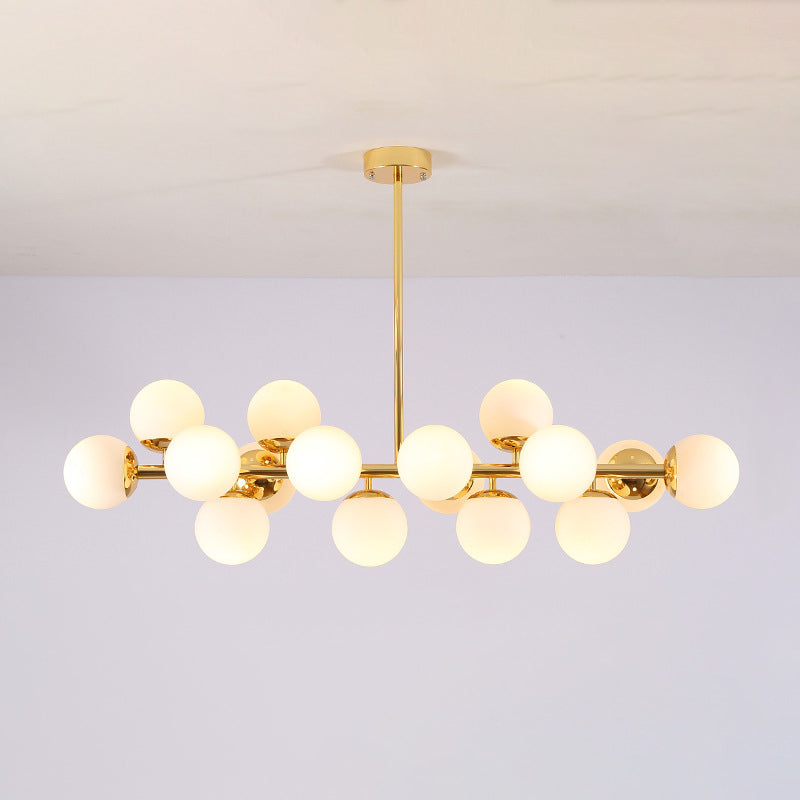 Contemporary Scandinavian 16-Light Round Globe Chandelier for Dining Room

Illuminate your dining space with this stunning Contemporary Scandinavian Long Round Globe Iron Glass 16-Light Island Light Chandelier. Designed to blend modern elegance with funct
