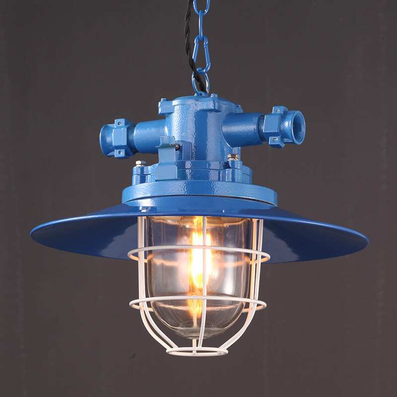 Industrial Vintage Blast Iron Cage Pendant Light - 1-Light Fixture, Rustic Home Decor, Retro Lighting, Edison Bulb Design, Kitchen, Dining, Loft, Industrial Style Lighting