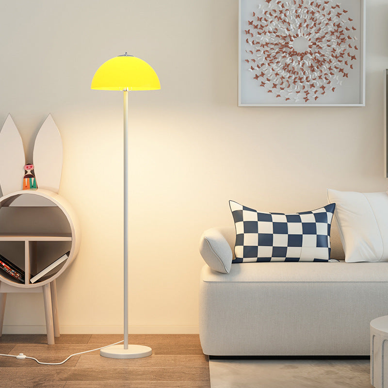 Modern Art Deco Half Circle Floor Lamp - Iron & Acrylic 1-Light for Living Room