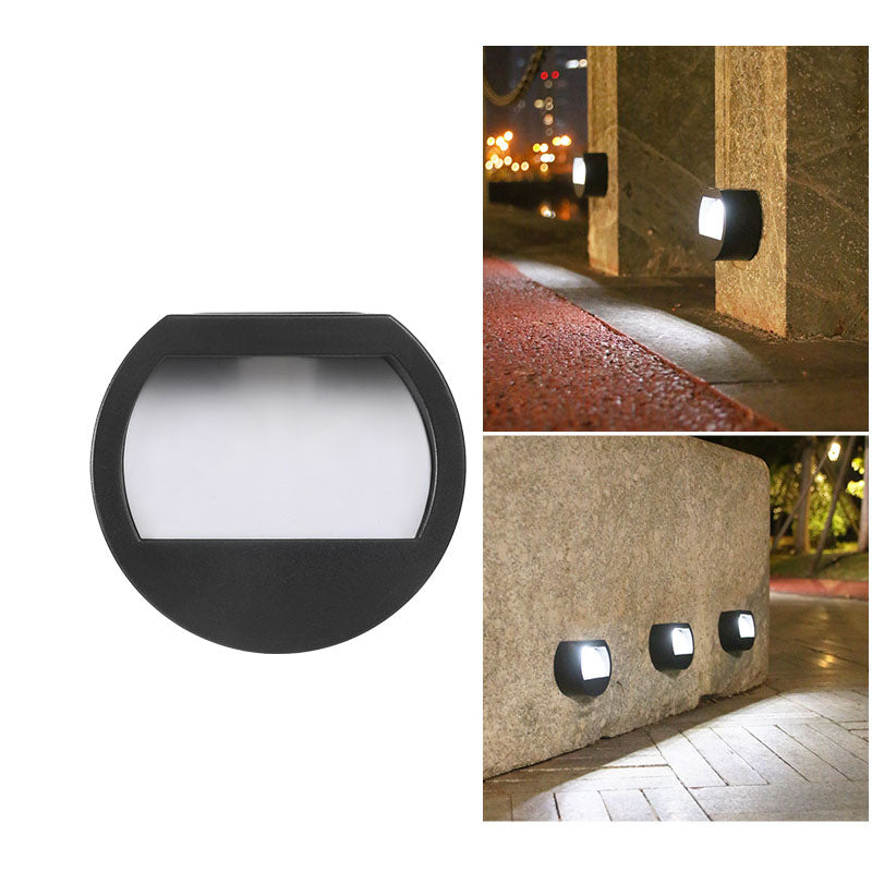 Modern Minimalist Square LED Solar Step Light - Waterproof Outdoor Patio Lighting