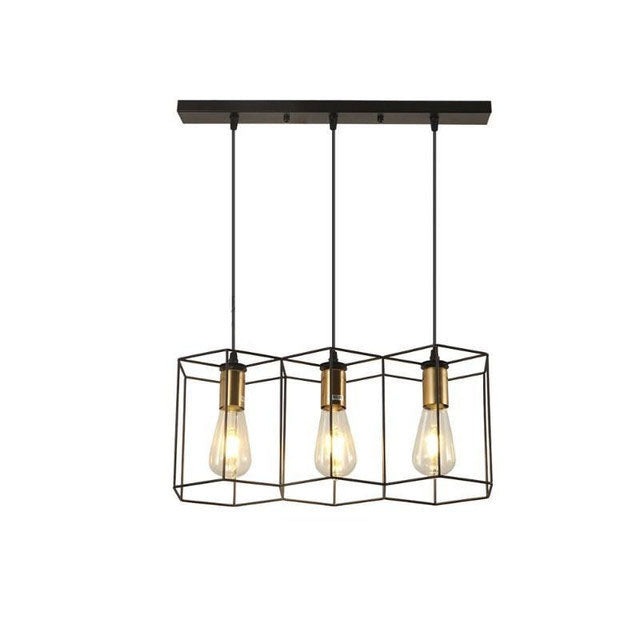 Contemporary Industrial 3/5 Light Iron Island Chandelier for Living & Dining Rooms