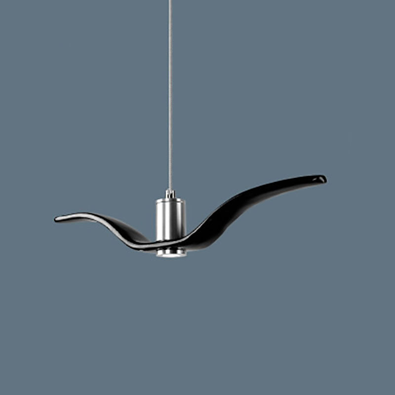 Contemporary Nordic Wrought Iron Seagull LED Pendant Light for Living Room