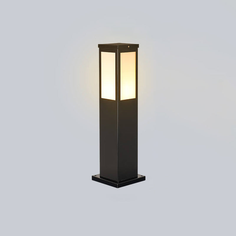 Modern Solar Lawn Square Column Outdoor Path Lamp Waterproof Garden Light