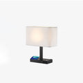 Modern Minimalist Rectangular Cloth Iron Table Lamp - Stylish 1-Light Design for Living Room