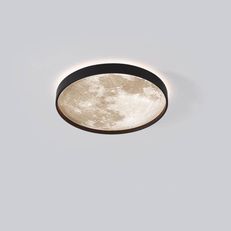 Modern Minimalist Moon LED Flush Mount Ceiling Light for Living Room