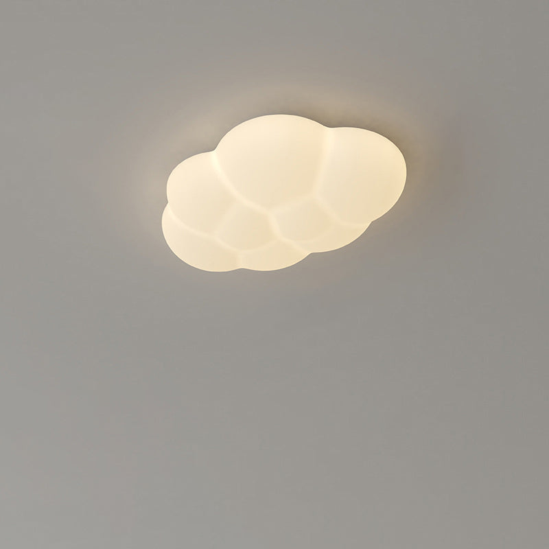 Contemporary Scandinavian Iron PE Cloud Shade LED Flush Mount Ceiling Light для Bedroom