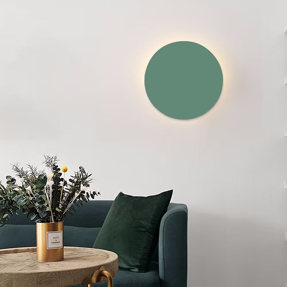Colorful Modern Minimalist Round Iron LED Wall Sconce Lamp
