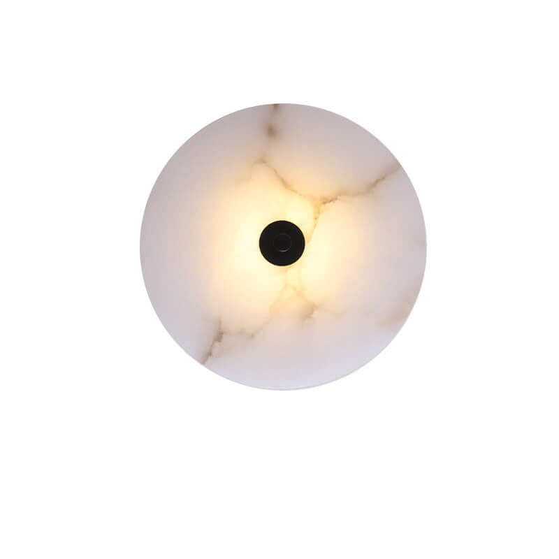 Contemporary Luxury Marble Iron LED Wall Sconce for Living Room & Bedroom