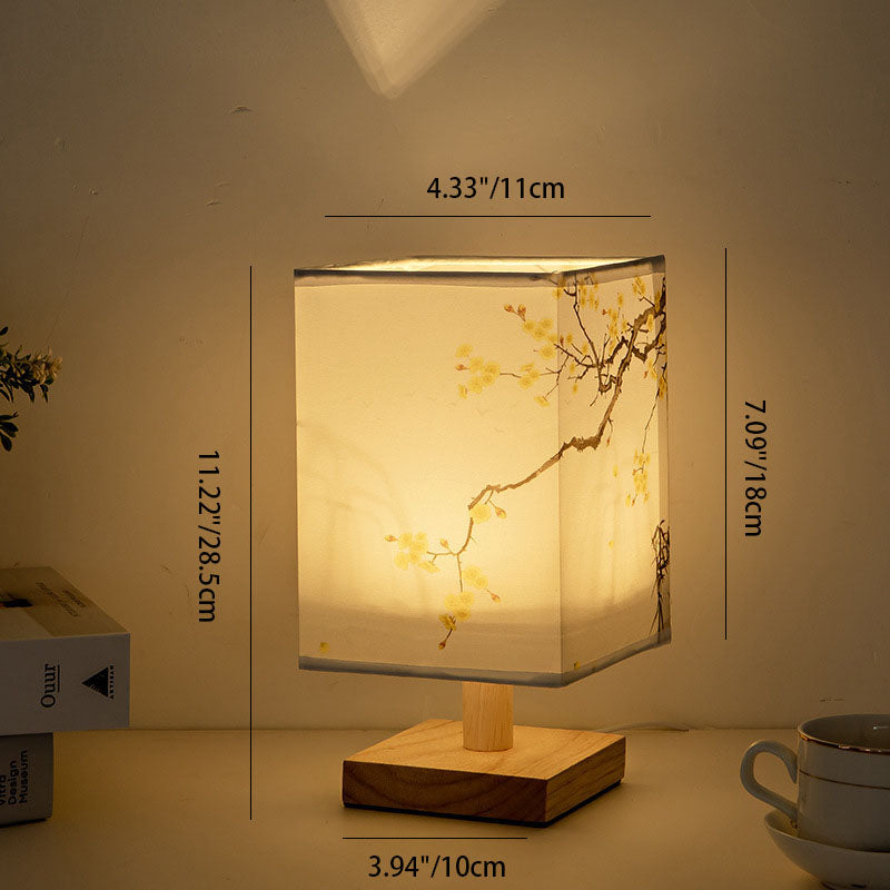 Contemporary USB LED Table Lamp - Stylish Bedroom Lighting Square Design