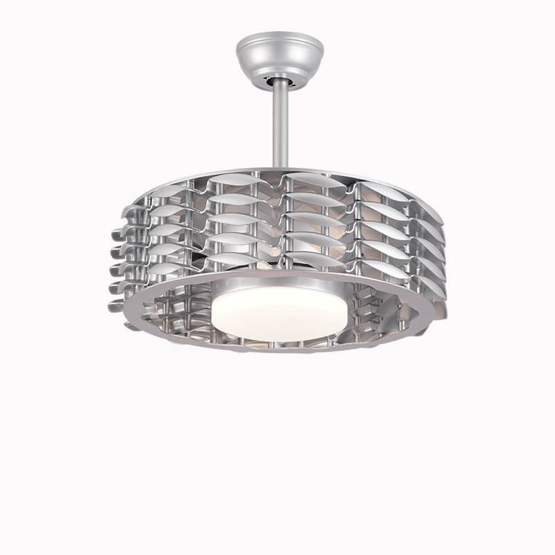 Modern Minimalist Cylinder LED Downrod Ceiling Fan Light