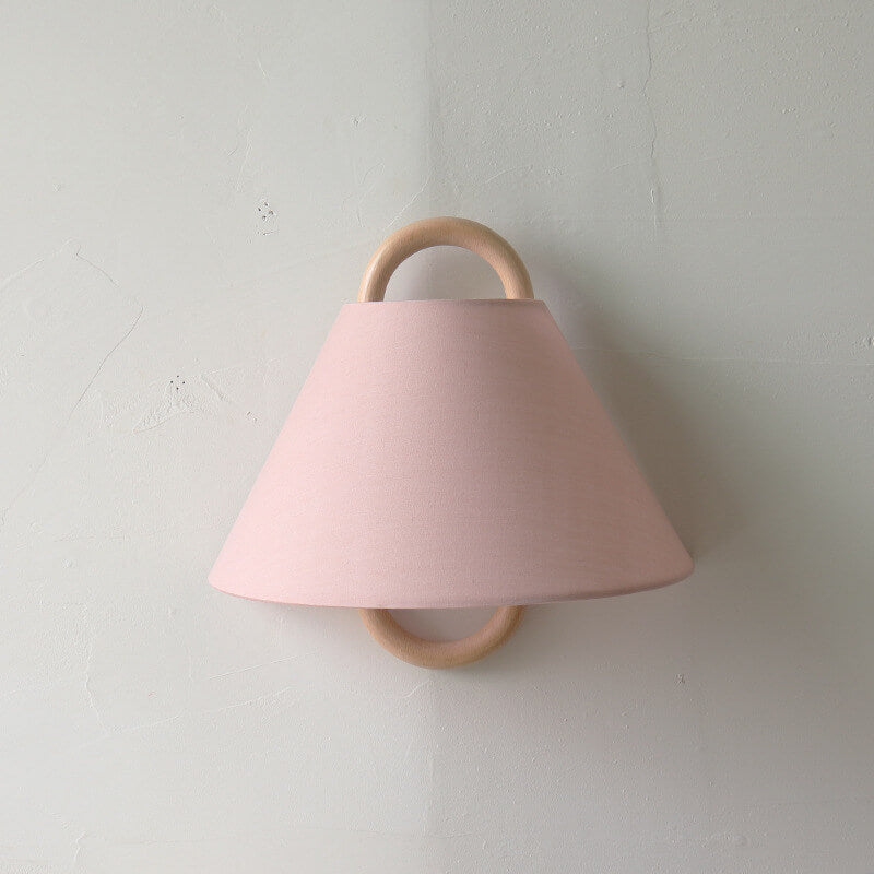 Modern Solid Wood Pleated Semi-Circle 1-Light Wall Sconce Lamp