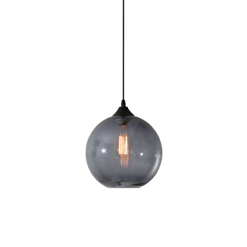 Modern Minimalist Stained Glass Iron 1-Light Pendant for Living Room