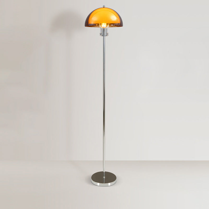 Modern Simplicity Half Round Acrylic Floor Lamp - 1-Light Design for Living Room