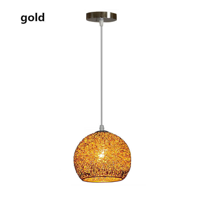 Contemporary Aluminum Macaron Round Pendant Light for Living Room