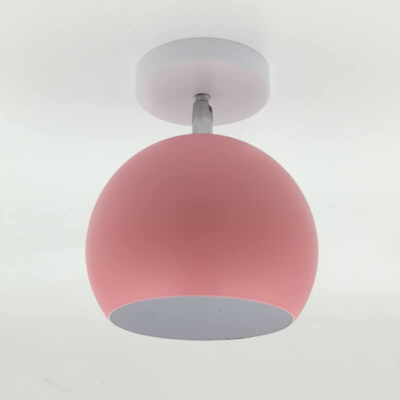 Nordic Macaron Dome Semi-Flush Mount Light - Modern Ceiling Fixture, Stylish Lighting for Home, Kitchen, Dining Room, Entryway, Nordic Design