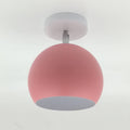 Nordic Macaron Dome Semi-Flush Mount Light - Modern Ceiling Fixture, Stylish Lighting for Home, Kitchen, Dining Room, Entryway, Nordic Design