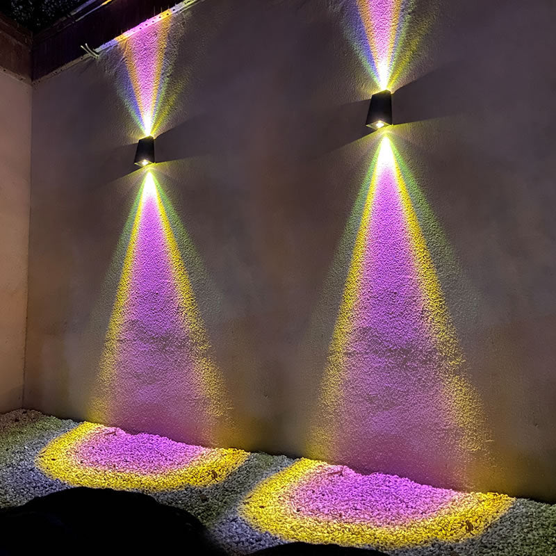 Solar Outdoor Waterproof LED Wall Sconce - Up & Down Lights