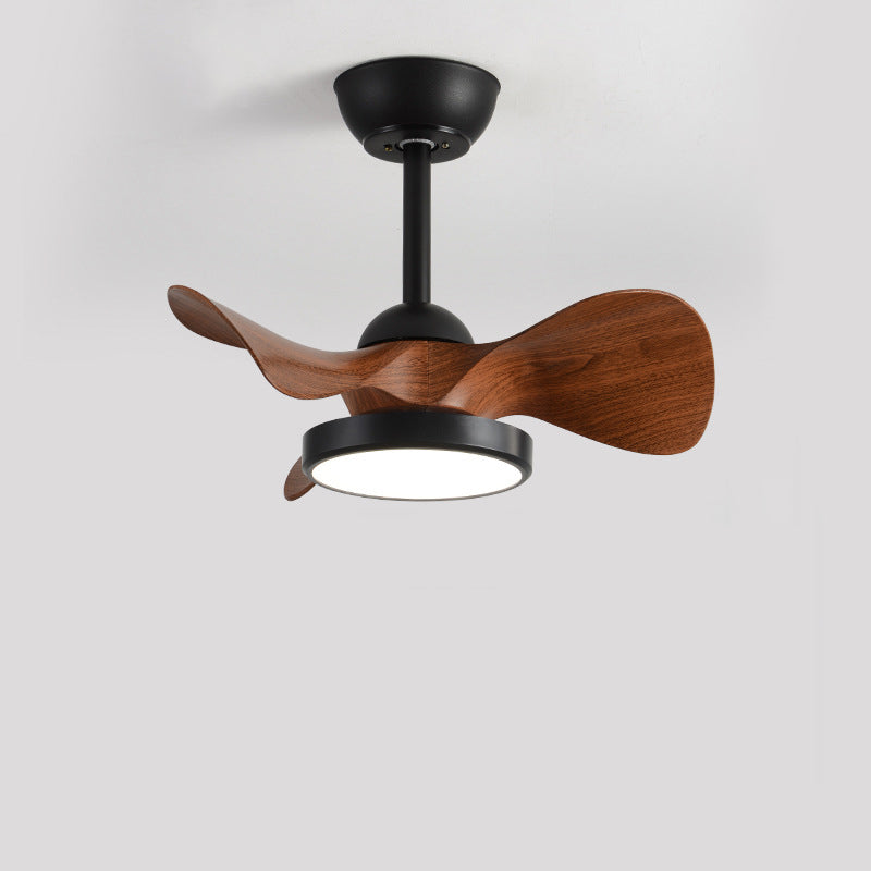 Contemporary Retro Acrylic LED Ceiling Fan Light with Downrods for Bedroom