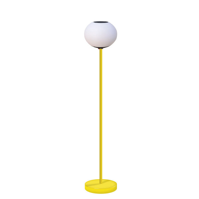 Solar Modern Minimalist Oval LED Outdoor Standing Lamp | Wrought Iron PE Design