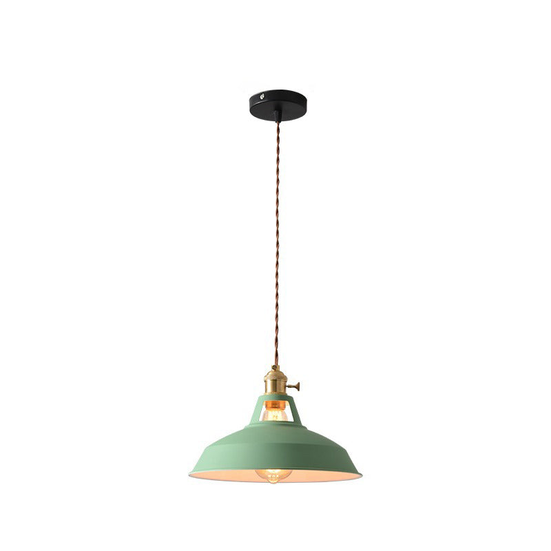Contemporary Scandinavian Round Macaron Pendant Light - 1-Light for Living Room