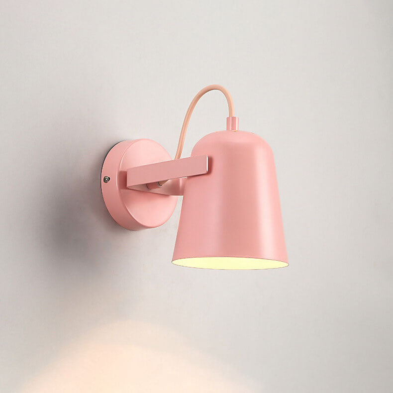 Nordic Macaron Iron Cylinder Dome Wall Sconce Lamp - 1-Light Modern Fixture for Home Decor, Stylish Lighting for Living Room, Bedroom, and Hallway