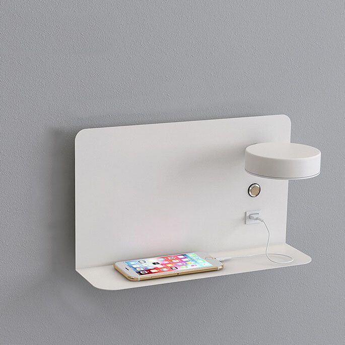 Modern Iron Square LED Wall Sconce - USB Rechargeable Lamp