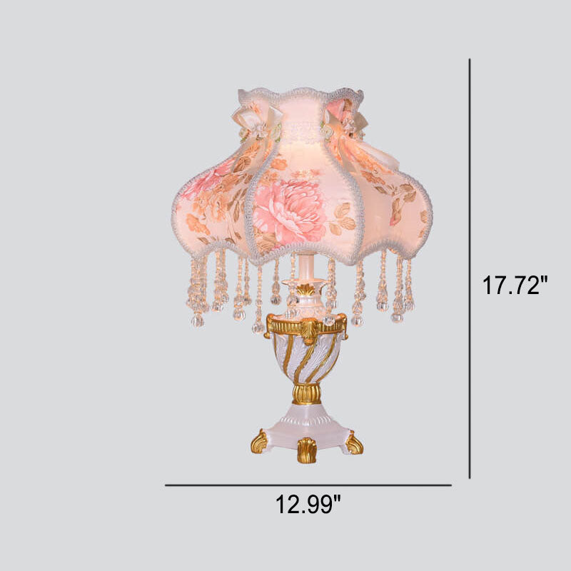 European Luxury Lace Resin Table Lamp - 1-Light Elegance for Home Decor