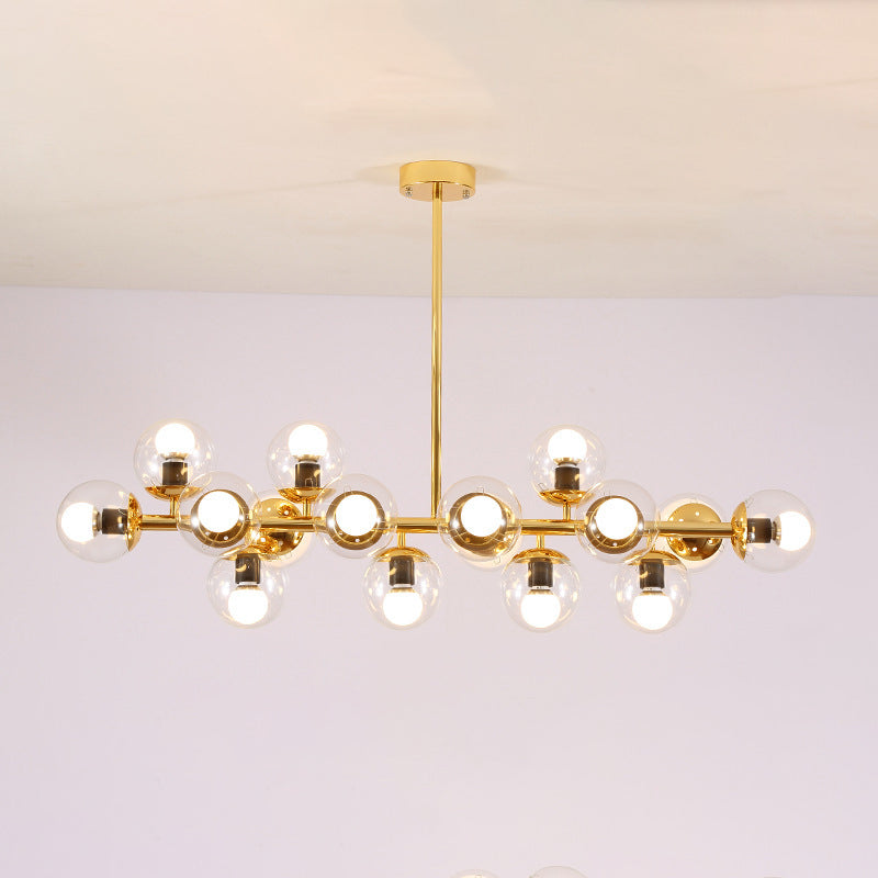 Contemporary Scandinavian 16-Light Round Globe Chandelier for Dining Room

Illuminate your dining space with this stunning Contemporary Scandinavian Long Round Globe Iron Glass 16-Light Island Light Chandelier. Designed to blend modern elegance with funct