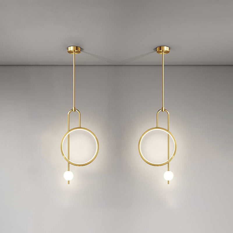 European Minimalist Circular Acrylic LED Chandelier - Light Luxury Design